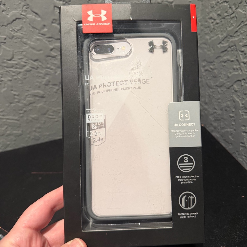 Under Armour Protect Verge Grey and Clear iPhone 8 Plus / 7 Plus Case